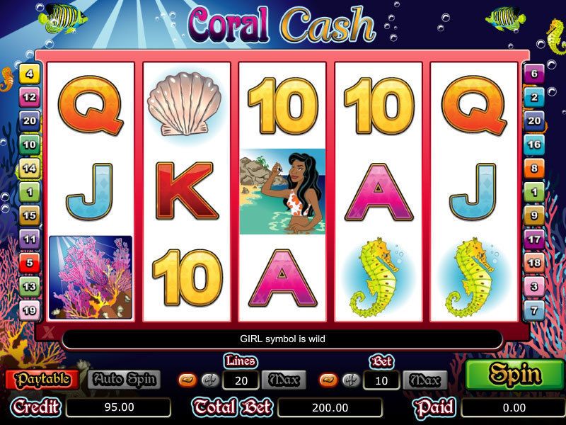 «Coral Cash» — бесплатные игровые автоматы на сайте казино Эльдорадо